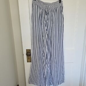 Style & Co. Navy and White Striped Pull-On Pants